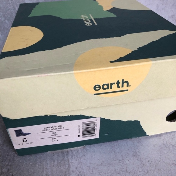 Earth Suede Leather Harness Boot Ash Everglade Size 6 - Picture 8 of 11